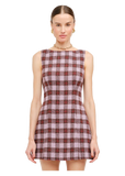 Victoria Dress in mauve plaid