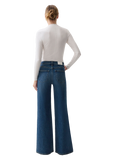 Vivian Mid Rise Wide Leg in Blue Depths, back