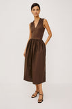 Winnie Dress in Espresso - front