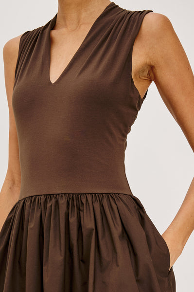 Winnie Dress in Espresso - upper body