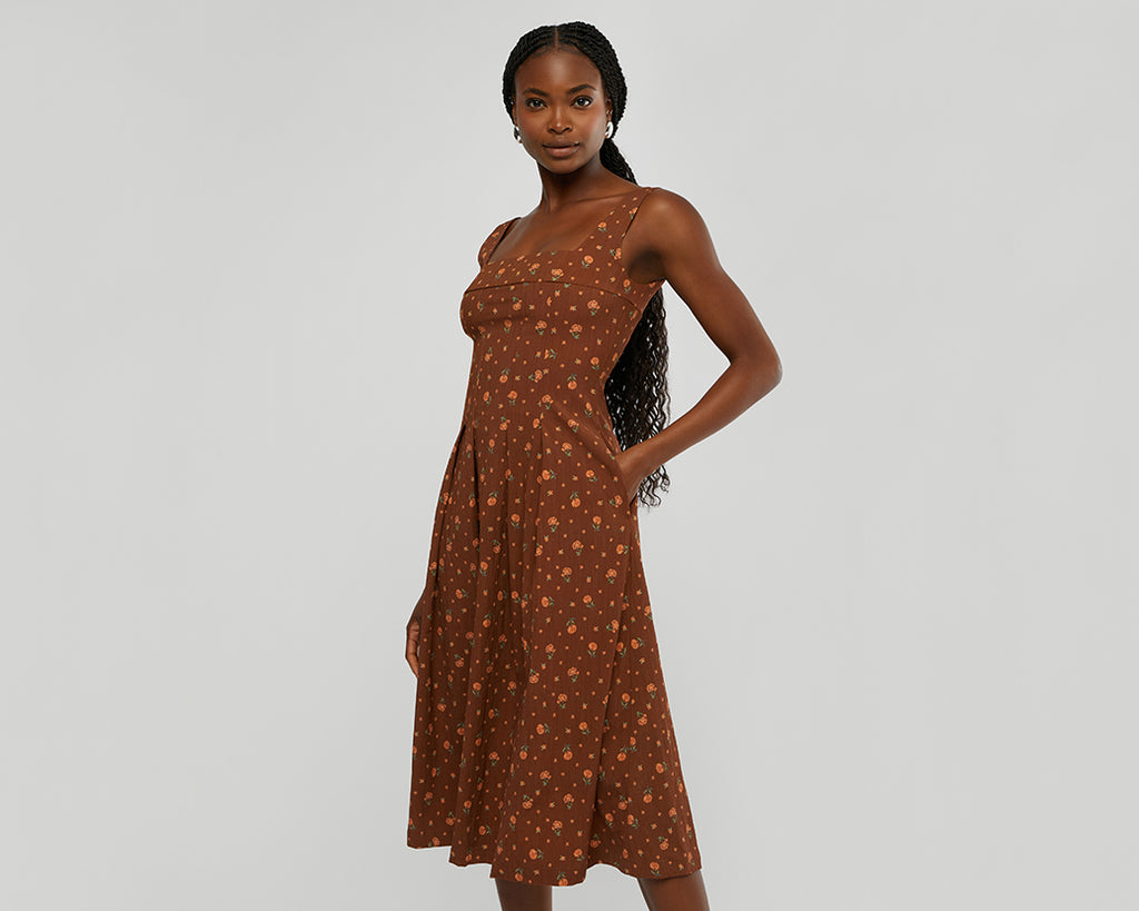 WeWoreWhat Corset Pleated Midi Dress | VIDA MOULIN WeWoreWhat Corset Pleated Midi Dress | VIDA MOULIN
