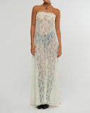 Strapless Lace Maxi