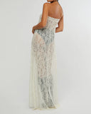 Strapless Lace Maxi