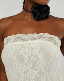 Strapless Lace Maxi