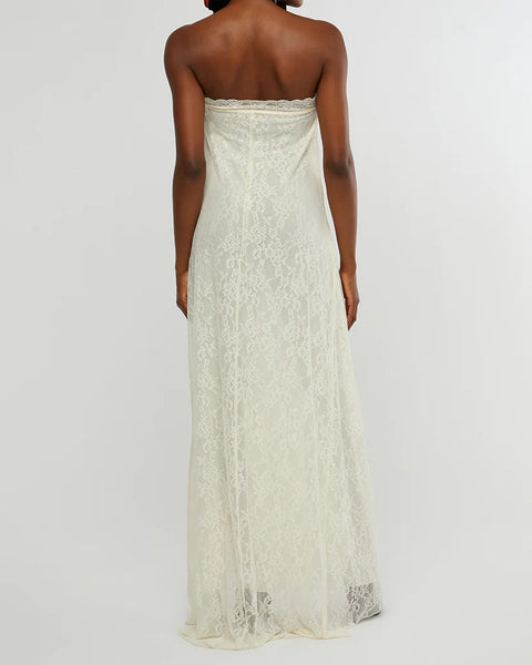 Strapless Lace Maxi