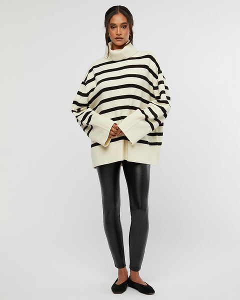 Striped Turtle Neck Sweater
