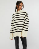 Striped Turtle Neck Sweater