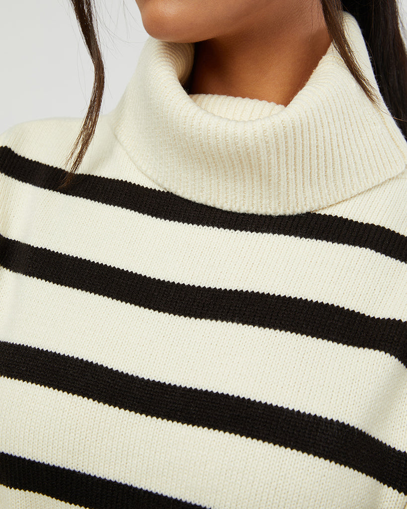 Plus Size Delia's by Striped Turtleneck Sweater - Multi Plus Size Delia's by Striped Turtleneck Sweater - Multi