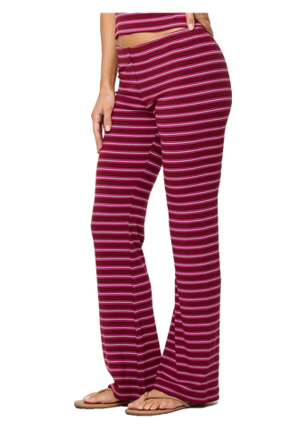 Zinnia Pant in Sipping Sangria Stripe