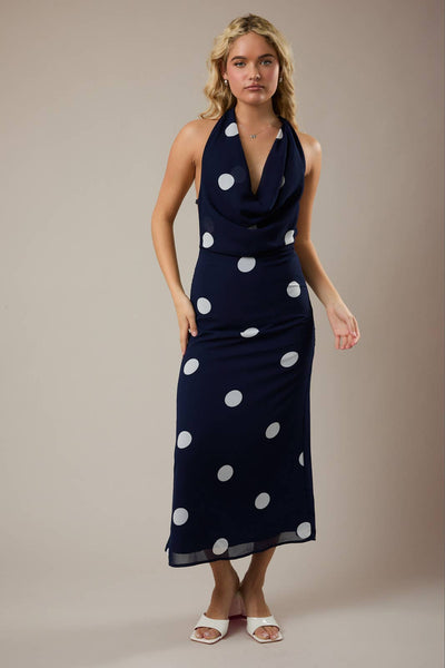 Polka Dot Scarf Dress