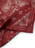 Paisley Silk Bandana - Ruby Burgundy