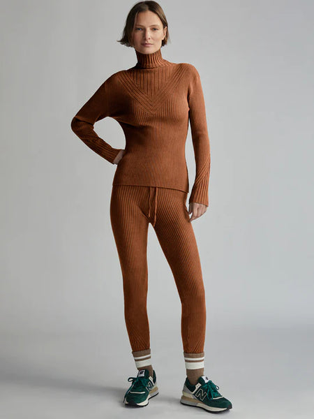 Mocado Rib Knit Legging - Tortoise Shell