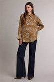Bandana Print Button-Up Shirt