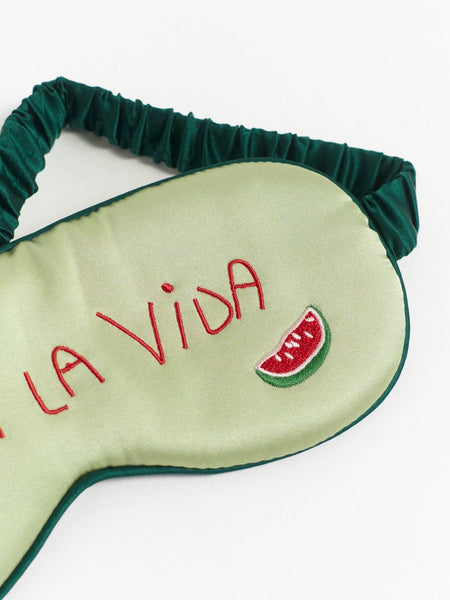 “Viva La Vida" Silk Sleep Eye Mask - Green