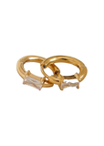 Adhara CZ Huggie Earrings
