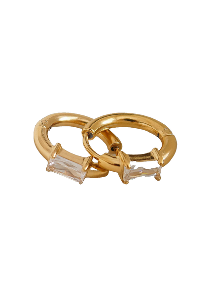 Adhara CZ Huggie Earrings