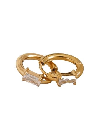 Adhara CZ Huggie Earrings