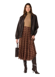 ASTR The Label Fiori Skirt in Brown Plaid
