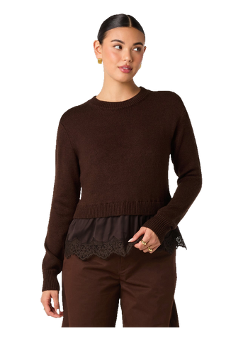ASTR The Label Juliette Sweater in Espresso