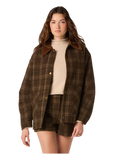 ASTR The Label Shae Jacket in Brown Plaid