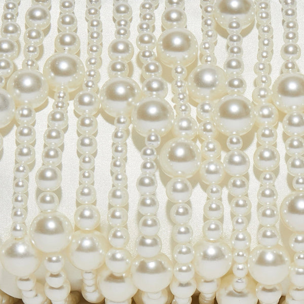 Ivory Pearl Willow Beaded Clutch