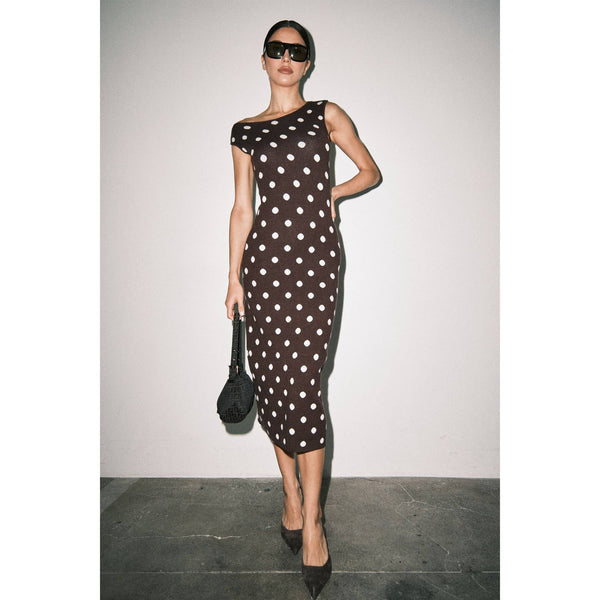 Ainsley Polka Dot Midi Dress