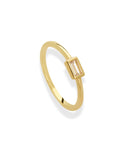 Evelyn Baguette Bezel Stacking Ring