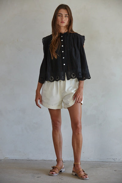 Lainey Eyelet Top