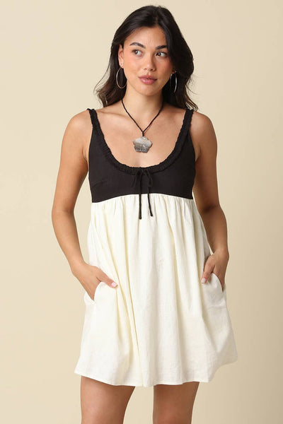 Kamari Contrast Mini Dress