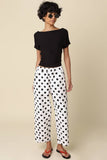 Angela Boat Neck Cinched Tee - Black