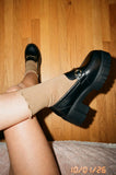 Everyday Mocha Ruffle Grip Sock