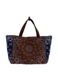 Haute Shore Bailey Bandana Tote in Brown and Navy
