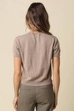 Maddie Cardigan in Mocha, back view