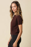 Maddie Cardigan in Brown, side view