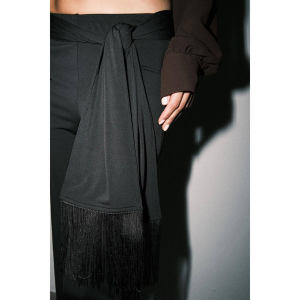 Sutton Fringe Tie Wide Leg Pants