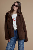 Reversible Faux Leather Sherpa Jacket