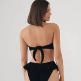 Tori Bandeau Top - Black Crochet