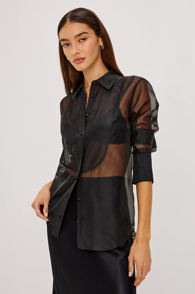 Rails Bretton Shirt in Black Organza