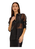 Rails Bretton Shirt in Black Organza