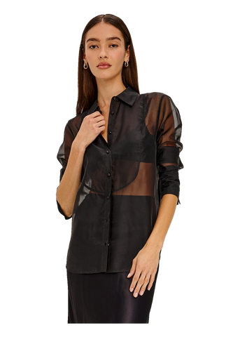 Rails Bretton Shirt in Black Organza