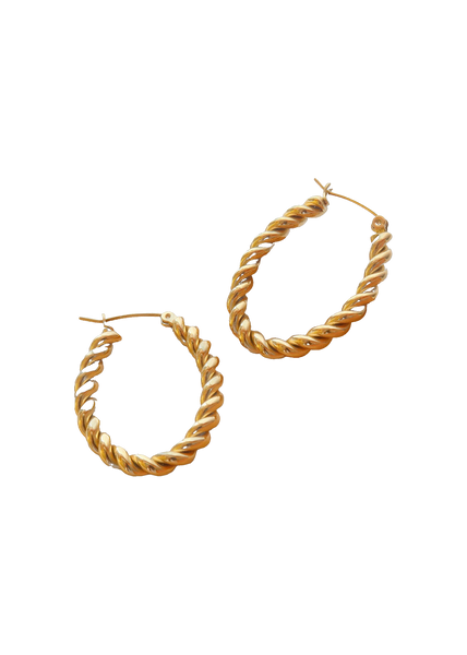 Brook Braided Hoop Earrings