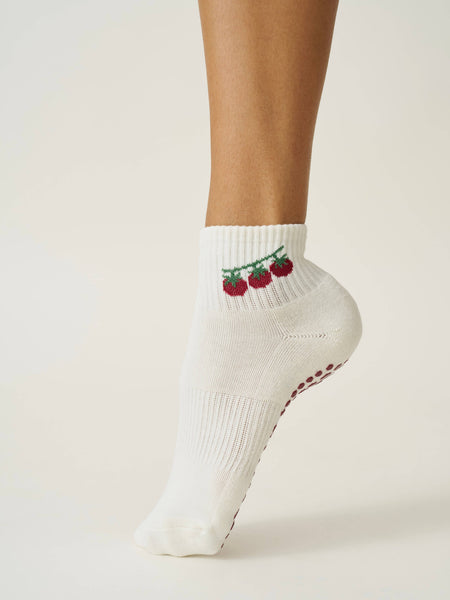 Cropped Crew Tomato Pilates Sock