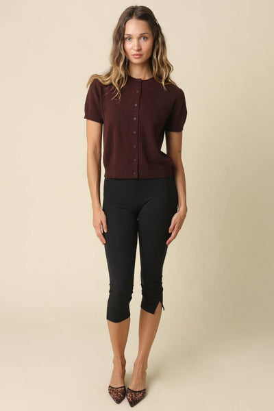Maddie Cardigan in Brown, full length
