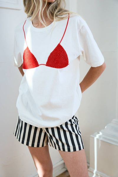 Bikini Graphic Tee - Red