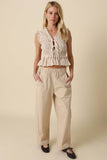 Jenny Smocked Ruffle Hem Blouse