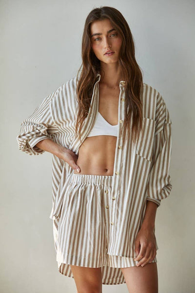Striped Cotton Boxer Shorts