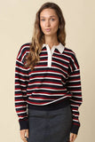 Belen Stripe Rugby Knit Sweater