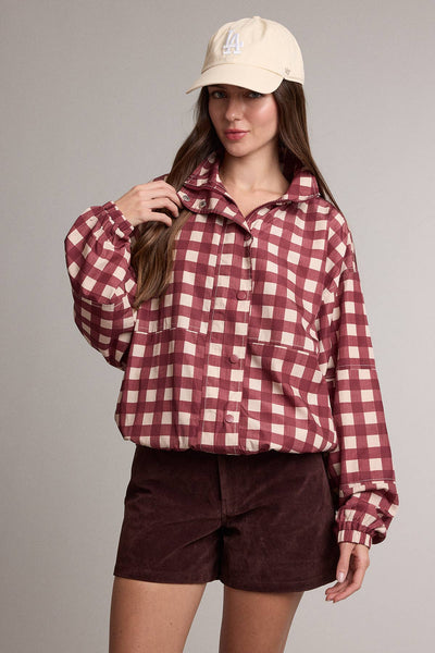 Rosie Check Windbreaker