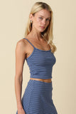 Zoey Striped Crop Knit Top