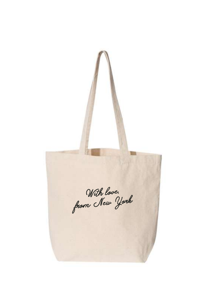 With Love, From New York Embroidered Tote Bag